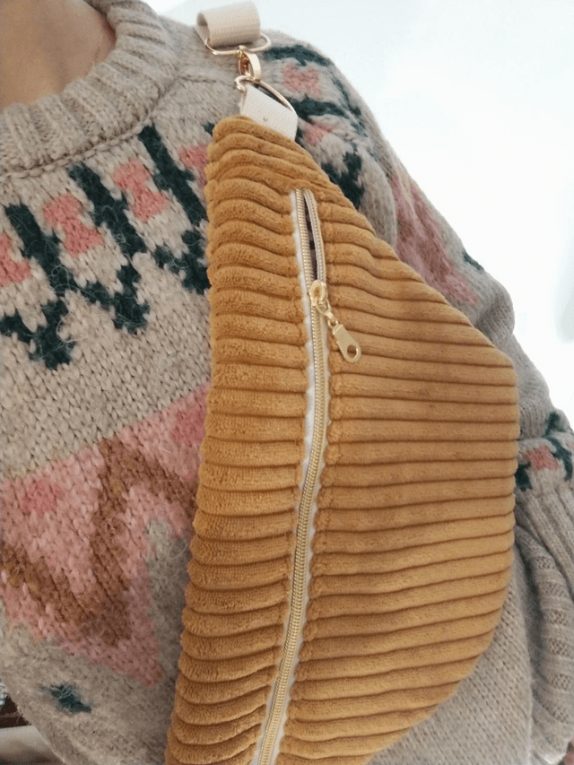Sac banane velours 