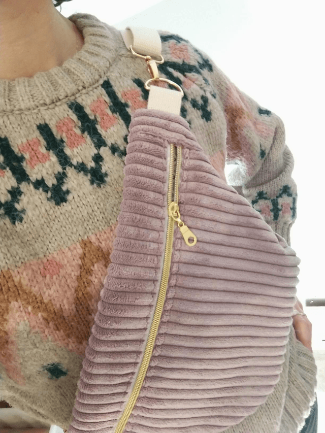 Sac banane velours 